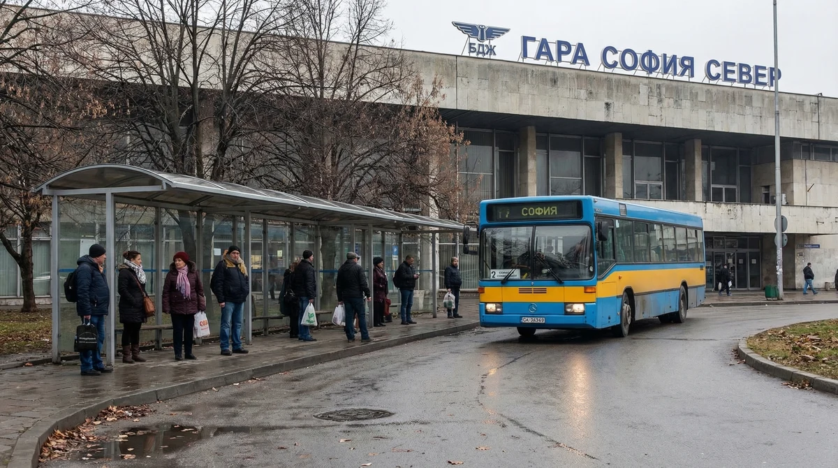 Автобус 29 вече спира на гара „София-север“