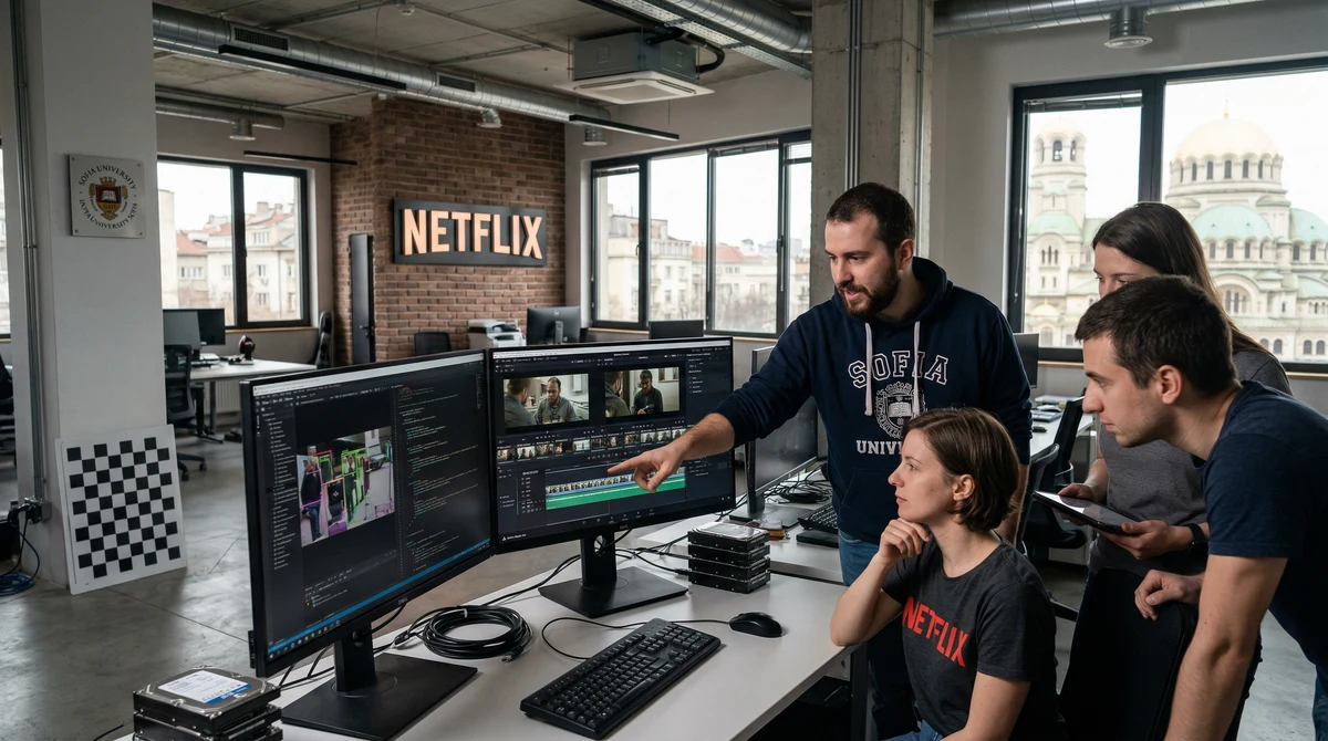 София влиза в AI монтажа на Netflix с модел, който пренаписва кадри