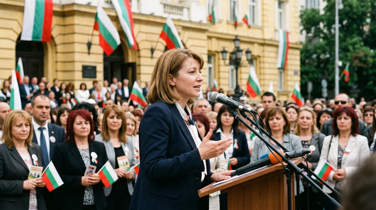Реч на 24 май изведе Йотова към по-мек тон и по-висок политически залог