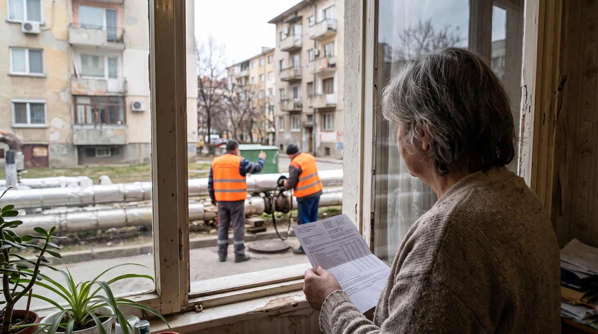 Жител на София проверява сметка за топла вода след планов ремонт на топлофикационната мрежа