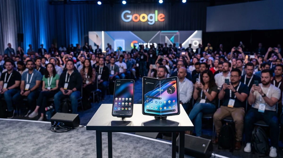 Смартфон Pixel 11 и отворен сгъваем модел на технологично представяне на Google