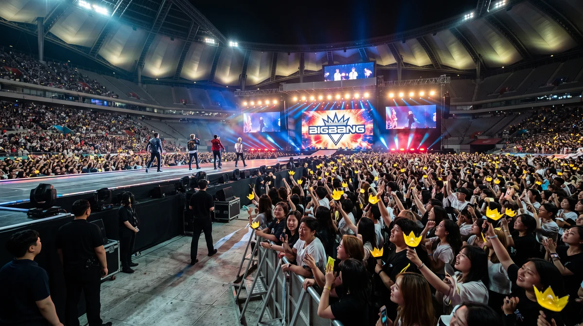 Фенове на концерт на BIGBANG по време на юбилейното световно турне