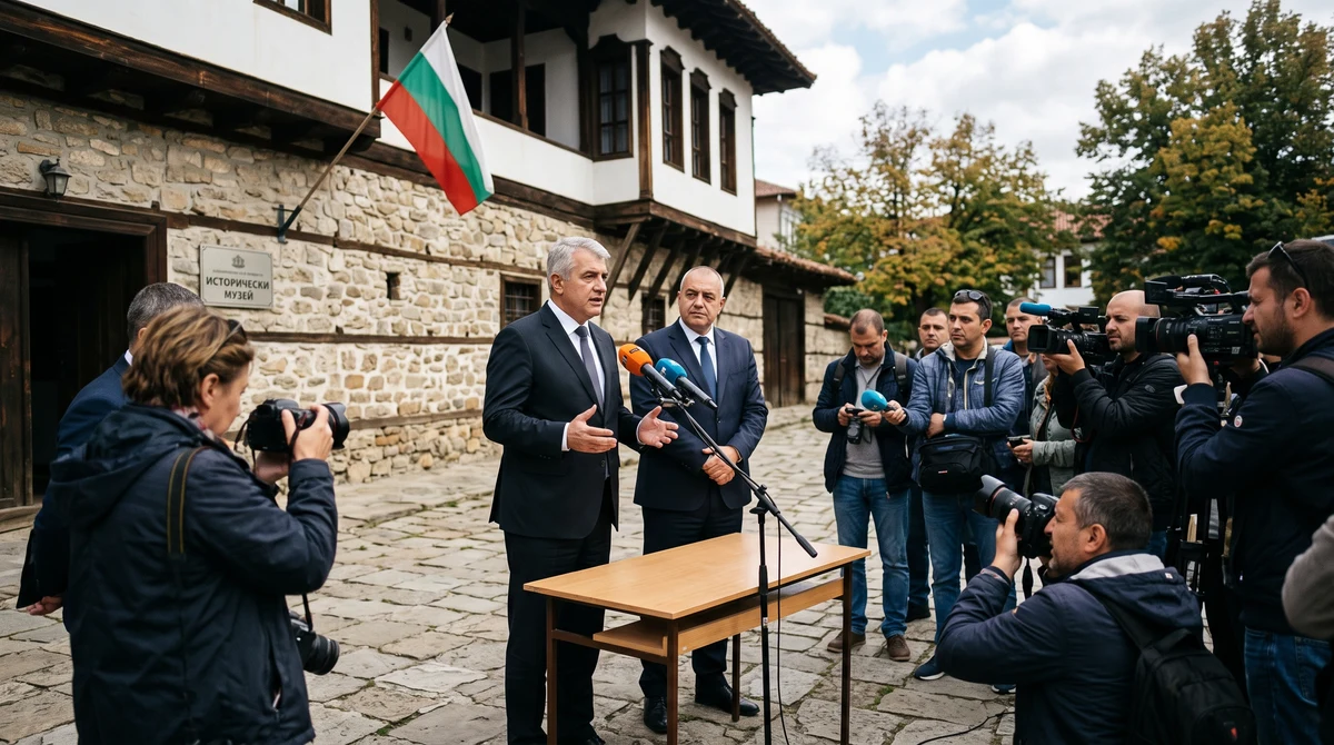 Политическа кандидат-президентска двойка обявява кандидатурата си пред исторически музей в България